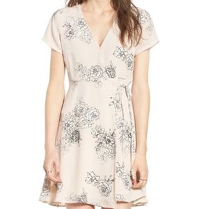 LUSH blush pink floral mini dress